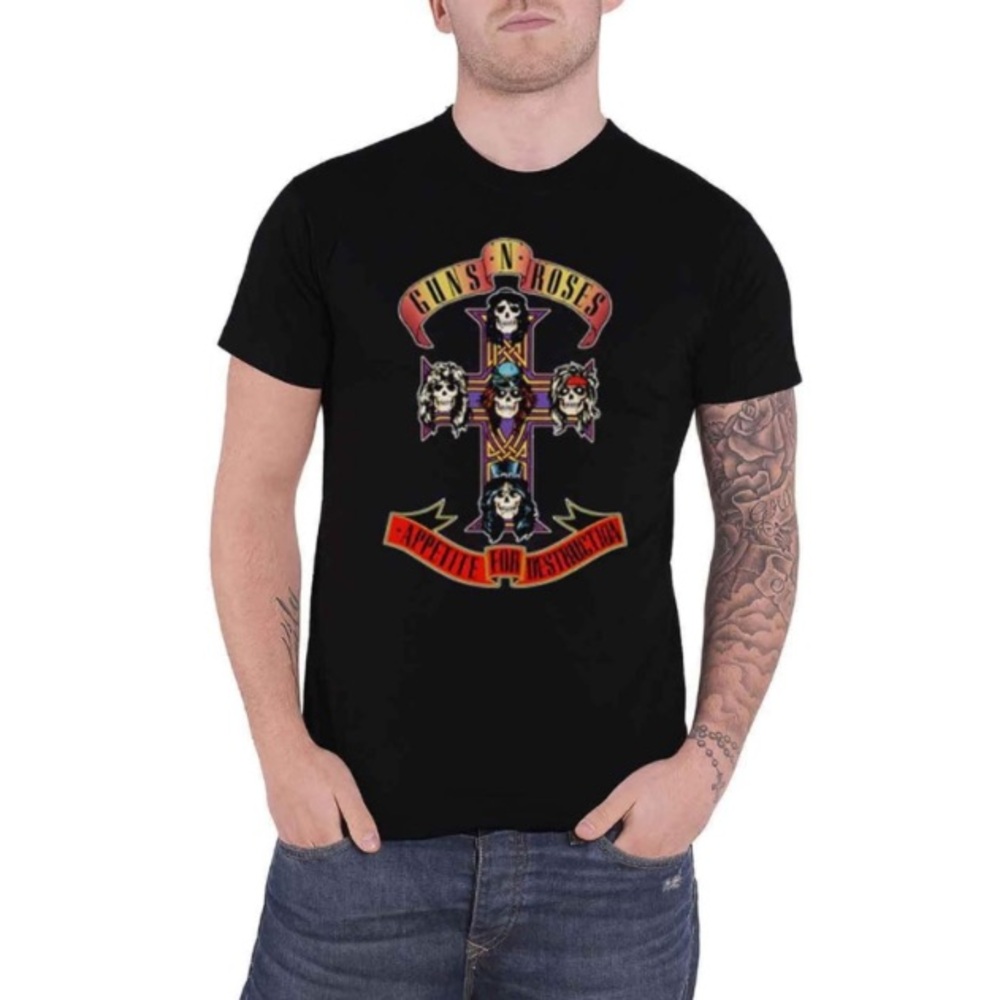Guns N' Roses Appetite For Destruction Black Graphic Tee - Picture 2 of 7